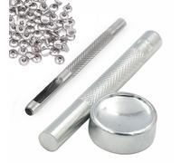100pcs Doppio Tappo Rivetti + Attrezzo Kit Ottone A 4-15mm Oro Argento Pelle