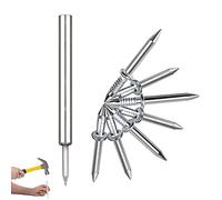 100PCS Double-Head Skirting Thread Seamless Nail, Double-Headed Nails, Hidden Nails for Wood Veneer, No Trace Nails Sheep Horn Nails Single Angle Nails for Woodwork,Furniture and Construction