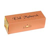 100pcs Eid Candy Box Scatole di Cioccolato Festival Happy Al-Fitr Event Party Forniture