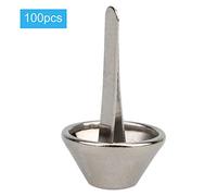 100Pcs Feet Stud Silver White Iron DIY Leather Craft Handbag Flat Mushroom Spike Rivet Accessories Durable Iron Material 12x20mm Size For Handbags Wallets Backpacks Toys