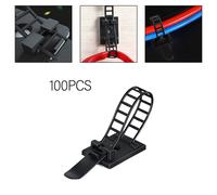 100PCS Fermacavi in Nylon per Gestione e Organizzazione Efficienti dei Cavi