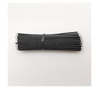 100Pcs Filo elettronico stagnato a doppia testa 24AWG Fili del cavo del ponticello Compatible With tagliere Compatible With blu verde giallo nero rosso bianco(Svart,5cm)