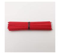 100Pcs Filo elettronico stagnato a doppia testa 24AWG Fili del cavo del ponticello Compatible With tagliere Compatible With blu verde giallo nero rosso bianco(Red,8cm)