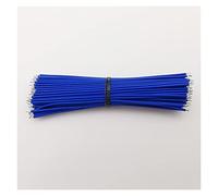 100Pcs Filo elettronico stagnato a doppia testa 24AWG Fili del cavo del ponticello Compatible With tagliere Compatible With blu verde giallo nero rosso bianco(Blue,10cm)
