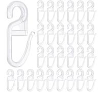100pcs Ganci Tenda Trasparenti con Occhielli Ganci Plastiche per Anelli Tende Curtain Roll Hooks Accessori Tende ad Anelli Binari e Aste per Tende Rimovibile Robusto e Durevole