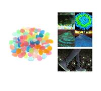 100PCS Glow in The Dark Giardino Pebbles Stones per Interni ed Esterni Casa