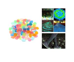 100PCS Glow in The Dark Giardino Pebbles Stones per Interni ed Esterni Casa