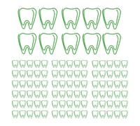 100pcs Green Paper Clips with Storage Box Skid Resistance Exquisite Cute Office School Supplies for Document Organization Card Making Home Office Decor