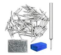 100Pcs Hardware Carbon Steel Nails for Seamless Installation, Double-Head Skirting Thread Seamless Nail, Non Marking Nail for Skirting, Skirting Line Special Hidden Nails Double-Headed Nails