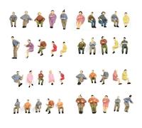 100Pcs Ho Scala 1:87 Dipinto Personaggi Seduto Modellino Treno Layout Passenger