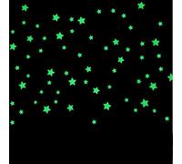 100PCS Home Wall Glow In The Dark Stars Stickers Decal Baby Kid's Nursery Room - DIY Wall Decal - Light Green