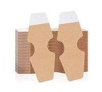 100Pcs Imballaggio Robusto Collana Titolare Tag per la Vendita Orecchino Portachiavi Display Card per Piccole Imprese Fornitura Nero Adesivo Biadesivo