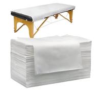 100Pcs Lenzuola da Massaggio, Tvvcalk Lenzuolo Usa e Getta per Lettino Massaggiante, Non Tessuto Traspirante Copriletto Cosmetici, Lenzuola da Massaggio per SPA Salone Hotel, 80 x 180 cm
