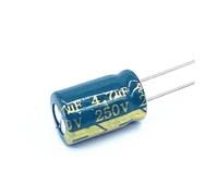 100pcs/lot 250v 4.7UF aluminum electrolytic capacitor size 8 * 12 4.7UF 20% RUAJOGYNVM