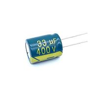 100pcs/lot 33UF high frequency low impedance 400V 33UF aluminum electrolytic capacitor size 13 * 18 400V33UF 20% Capacitance Meters