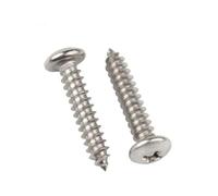 100pcs/lot Stainless Steel Cross Recessed Round Head Self Tapping Screws M1 M1.2 M1.4 M2 M2.6(8mm x100pcs,M2.5)