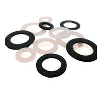 100pcs M1.5-M12 Nylon Flat Washers Black White Plastic Insulating Spacers Electronic Gasket Set(Black,M4x8x1)