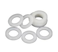 100PCS M2 M2.5 M3 M4 M5 M6 M8 M10 M12 M14 M16 M18 M20 Rondelle piatte in nylon di plastica bianca Rondelle piatte isolate rotonde(M8x16x1.5-100PCS)
