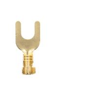 100Pcs M3 M4 M5 M6 Brass Fork Spade U-Type Non-Insulated Wire Connector Electrical Crimp Ground Terminal 0.5-2.5mm(M4)