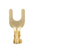 100Pcs M3 M4 M5 M6 Brass Fork Spade U-Type Non-Insulated Wire Connector Electrical Crimp Ground Terminal 0.5-2.5mm(M6)