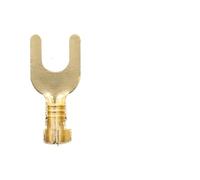 100Pcs M3 M4 M5 M6 Brass Fork Spade U-Type Non-Insulated Wire Connector Electrical Crimp Ground Terminal 0.5-2.5mm(M3)