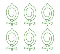 100pcs Metal Fruit Forma Funny Paper Clips, Planner clip per studenti bambini insegnanti ufficio organizzazione, adorabile organizer forniture con funzione versatile, ideale per (lime)