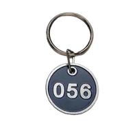 100pcs Metal Numbered Tag With Key Ring Aluminium Sequential Numbers Digital Label Gym Sauna Club ID Card Series Tags Per Hotel(Blue,1-100)