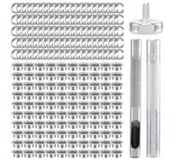 100Pcs Metallo Occhielli Set 6mm Passacavo Anelli Kit Con Supporto Punzone Rod