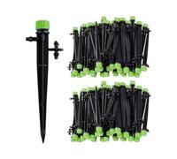 100pcs Micro Drip Irrigation Sprinkler, 360 Degree 8 Holes Water Flow Irrigation Emitters for 1/4
