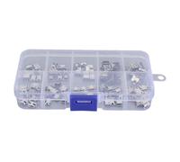 100Pcs Micro USB Type B Female Connectors Kit - Stainless Steel, Wide Compatibility
