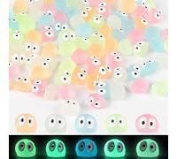 100PCS Mini Bricchette Luminose In Resina, Bagliore Multicolore in Micro Miniatura Piccole Figure Elfo per Giardino Paesaggio Acquario Casa Delle Bambole Decorazione, Uovo di Pasqua Riempitivi Fornitu