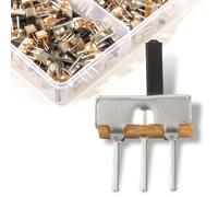 100pcs Mini Verticale Micro Interruttore Scorrevole 2 Posizioni 3 Pin Terminal 1p2t SPDT On/Off Interruttori SS-12D00 per PCB Breadboard Elettronico