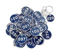 100Pcs Numbered Tags Number Stamping Labels Round Metal Marking Identification Hang Per Hotel(1-100)