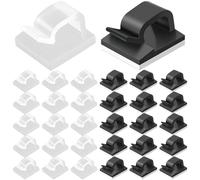 100pcs organizzatore cavi, passacavi, ferma cavi elettrici, fermacavi muro, supporti per cavi, autoadesivi, per gestione dei cavi, organizer per cavi, gancio per il fissaggio dei cavi, Transparent