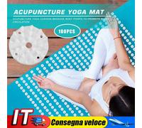 100pcs Plastic Lotus Acupressure Yoga Mat Spikes Pilates Cushion Pad Needle IT