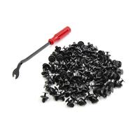 100pcs Plastic Rivets Push-type Retainer Clips w Fastener Remover Per Toyota