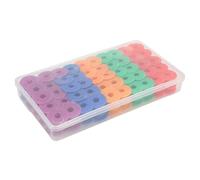 100Pcs Plastic Sewing Bobbins | Sturdy & Colorful for Cross - Stitch/Embroidery/DIY | Assorted Colors, Strong Material, Storage Box Included