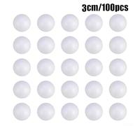 100pcs Polystyrene Foam Balls 2cm White Craft(3cm) | 100pcs white spheres, 2cm diameter, lightweight per ps material, ideal for school crafts, floral arrangements
