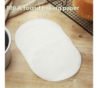 100PCS Rotondo Cottura Carta Torta Biscotto Antiaderente Oleata Foglio da Forno