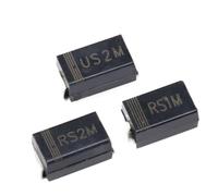 100PCS RS1M RS2M FR107 US1M US2M ES1J US1J SF18 UF4007 1A 2A 600V 1000V SMA DO-214AC SMD Diodi Raddrizzatori(US1M SMA)