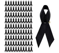 100pcs sensibilizzazione pubblica welfare nastro spilla spille cancro al seno bavero distintivi gioielli donne e ragazze abbigliamento distintivi, Misura unica, come descritto