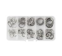 100PCS Set di anelli elastici di fissaggio esterni/interni di tipo E Cir Clip Lock Set di anelli elastici Fori Albero Collare Rondella in acciaio inossidabile