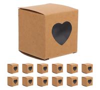 100Pcs Small Brown Paper Candy Gift Boxes for Parties Weddings and Favors