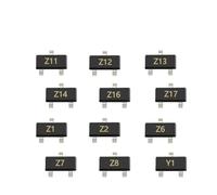 100pcs SMD BZX84C4v7 BZX84C5v1 Screen Printing Z1/Z2 Package SOT-23 Transistor 4.7v 5.1v BZX84C7v5 BZX84C8v2 BZX84C9v1 BZX84C11v EKFBQBGW(BZX84C7v5 Z6)