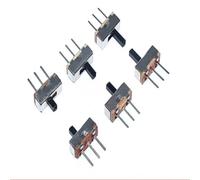 100PCS SS12D00G3 SS12D00G4 SS12D00G5 Interruptor on-off Slide Switch 1P2T Long handle: 3mm 4mm 5mm toggle switch(SS12D00G5)