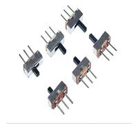 100PCS SS12D00G3 SS12D00G4 SS12D00G5 Interruptor on-off Slide Switch 1P2T Long handle: 3mm 4mm 5mm toggle switch(SS12D00G4)
