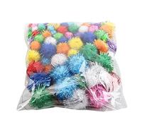 100pcs Tinsels Pompon Forma Patch Hairpin Creativamente Accessori Abbigliamento Borse Capelli Mollette Decorazione Fatti A Mano Patch Per Vestiti Per Giacche, Multicolore, 3.5CM
