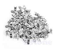 100Pcs Universale Fusibile Supporto Rapido Veloce Soffiato Clip Argento Metallo