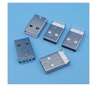 100Pcs USB Type A 4Pin Male Right Angle Plug PCB DIP Solder Connector CZAOINCU