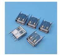100Pcs USB Type A 4Pin Straight Female Socket 180 Degree PCB Solder Connector MQXFCZUX
